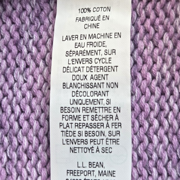 LL Bean Cardigan Sweater Women's Large Lavender Cottagecore Prairie Preppy - Picture 6 of 10